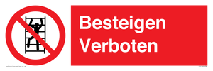 (DE)PA1438: Besteigen Verboten
