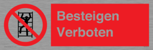 (DE)PA1438: Besteigen Verboten