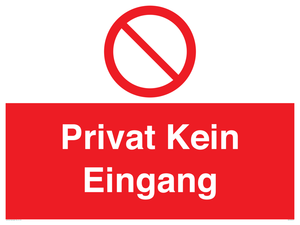 (DE)PA1477: Privat Kein Eingang