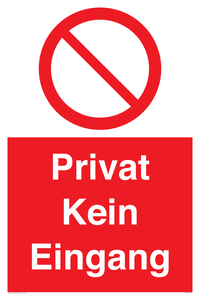 (DE)PA1477: Privat Kein Eingang