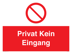 (DE)PA1477: Privat Kein Eingang