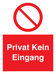 (DE)PA1477: Privat Kein Eingang