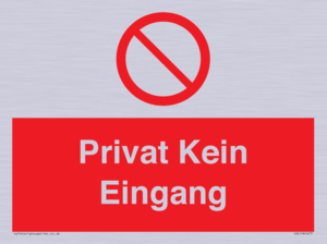 (DE)PA1477: Privat Kein Eingang