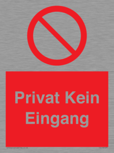 (DE)PA1477: Privat Kein Eingang