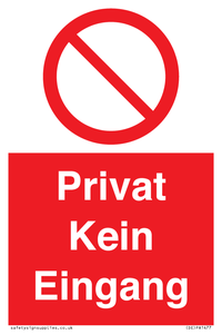 (DE)PA1477: Privat Kein Eingang