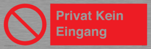 (DE)PA1477: Privat Kein Eingang