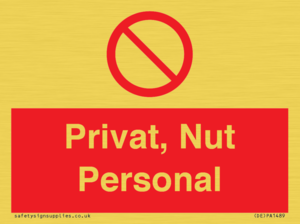 (DE)PA1489: Privat, Nut Personal