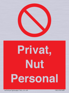 (DE)PA1489: Privat, Nut Personal