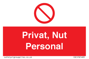 (DE)PA1489: Privat, Nut Personal