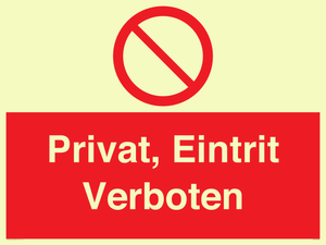 (DE)PA1490: Privat, Eintrit Verboten