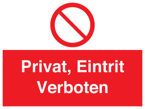 (DE)PA1490: Privat, Eintrit Verboten