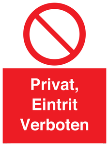 (DE)PA1490: Privat, Eintrit Verboten
