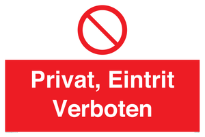(DE)PA1490: Privat, Eintrit Verboten