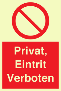 (DE)PA1490: Privat, Eintrit Verboten