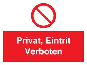 (DE)PA1490: Privat, Eintrit Verboten
