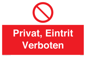 (DE)PA1490: Privat, Eintrit Verboten