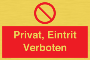 (DE)PA1490: Privat, Eintrit Verboten