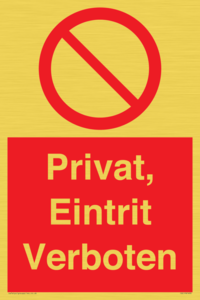 (DE)PA1490: Privat, Eintrit Verboten