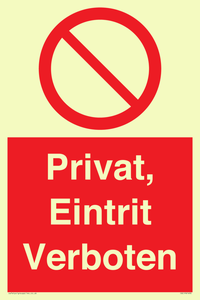 (DE)PA1490: Privat, Eintrit Verboten