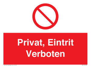 (DE)PA1490: Privat, Eintrit Verboten