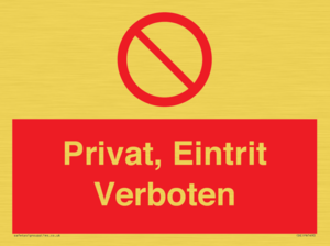 (DE)PA1490: Privat, Eintrit Verboten
