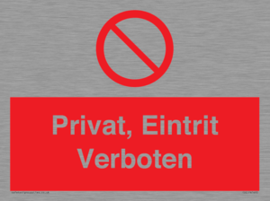 (DE)PA1490: Privat, Eintrit Verboten