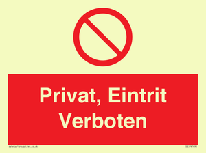 (DE)PA1490: Privat, Eintrit Verboten