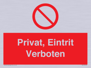 (DE)PA1490: Privat, Eintrit Verboten