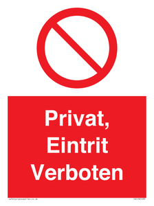 (DE)PA1490: Privat, Eintrit Verboten