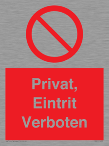 (DE)PA1490: Privat, Eintrit Verboten