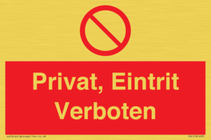 (DE)PA1490: Privat, Eintrit Verboten