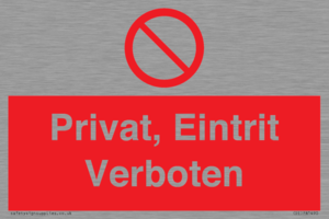 (DE)PA1490: Privat, Eintrit Verboten