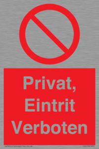 (DE)PA1490: Privat, Eintrit Verboten