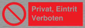 (DE)PA1490: Privat, Eintrit Verboten