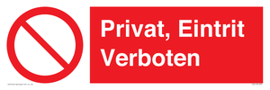 (DE)PA1490: Privat, Eintrit Verboten