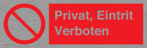 (DE)PA1490: Privat, Eintrit Verboten