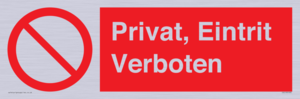(DE)PA1490: Privat, Eintrit Verboten