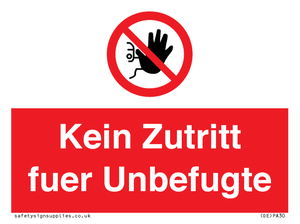 (DE)PA30: Kein Zutritt fuer Unbefugte