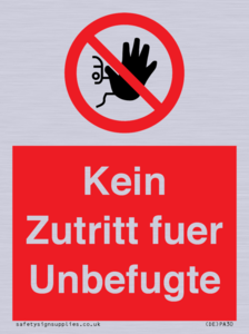 (DE)PA30: Kein Zutritt fuer Unbefugte