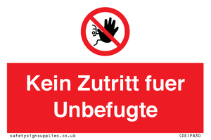 (DE)PA30: Kein Zutritt fuer Unbefugte