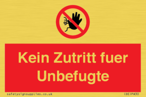 (DE)PA30: Kein Zutritt fuer Unbefugte