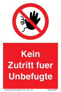 (DE)PA30: Kein Zutritt fuer Unbefugte