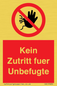 (DE)PA30: Kein Zutritt fuer Unbefugte