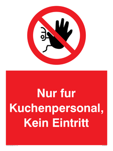 (DE)PA5705: Kitchen staff only No unauthorised access