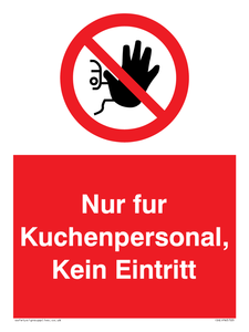 (DE)PA5705: Kitchen staff only No unauthorised access