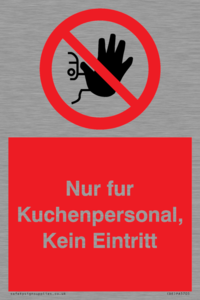(DE)PA5705: Kitchen staff only No unauthorised access