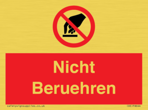 (DE)PA644: Nicht Beruehren