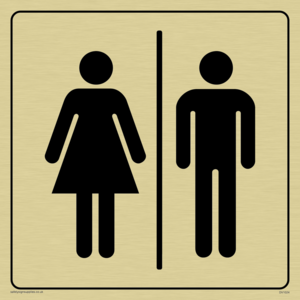 DV1024: male & female toilet symbols - toilet door sign