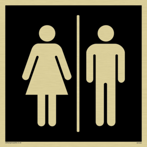 DV1025: male & female toilet symbols - toilet door sign