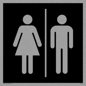 DV1025: male & female toilet symbols - toilet door sign